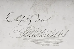 Signature Of Charles Dickens, 1812-1870. From The Book Bleak House By The Same Author Signature Of Charles Dickens, 1812-1870. From The Book Bleak House By The Same Author