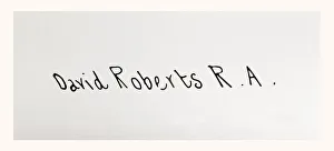 Signature of Scottish artist David Roberts, 1796-1864 Signature of Scottish artist David Roberts, 1796-1864