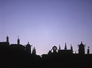 Silhouette Of The Front Of The Jokhang Temple Shortly Before Dawn Silhouette Of The Front Of The Jokhang Temple Shortly Before Dawn