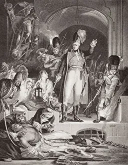 Sir David Baird Discovering The Body Of Tippoo Sultaun After The Capture Of Seringapatum, May 4 1799. Engraved By M Sir David Baird Discovering The Body Of Tippoo Sultaun After The Capture Of Seringapatum, May 4 1799. Engraved By M