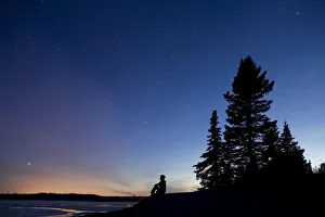 Star Gazing At Mackenzie Point Conservation Area Over Lake Superior; Mackenzie Point, Ontario, Canada Star Gazing At Mackenzie Point Conservation Area Over Lake Superior; Mackenzie Point, Ontario, Canada