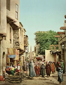 Historical Collection: Street Scene Cairo Egypt Egyptian Circa 1900