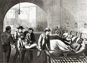 Historical Collection: Stretcher Patient Man Stretchered Hospital For Sunstruck Patients