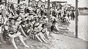 Historical Collection: Students Catalan Schools Beach Barcelona 1912