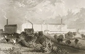Swainson Birley & Co Factory Near Preston Lancashire England In 1830S. Drawn By T. Allom. Engraved By J. Tingle Swainson Birley & Co Factory Near Preston Lancashire England In 1830S. Drawn By T. Allom. Engraved By J. Tingle