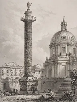 Trajan's Column Rome Italy From Piranesi. Engraved By A Willmore Trajan's Column Rome Italy From Piranesi. Engraved By A Willmore