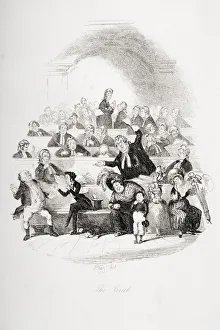 The Trial. Illustration From The Charles Dickens Novel The Pickwick Papers By H.K. Browne Known As Phiz The Trial. Illustration From The Charles Dickens Novel The Pickwick Papers By H.K. Browne Known As Phiz