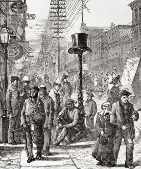 Historical Collection: Typical Street Scene Philadelphia 19th Century
