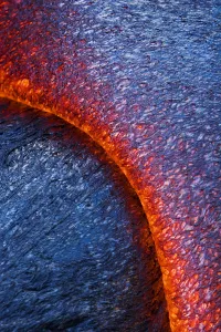USA, Hawaii, Close up of molten Pahoehoe lava from Kilauea Volcano in Hawaii Volcanoes National Park; Big Island USA, Hawaii, Close up of molten Pahoehoe lava from Kilauea Volcano in Hawaii Volcanoes National Park; Big Island