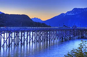 View Of Dock At Twilight, Haines, Southeast Alaska, Summer, Hdr Image View Of Dock At Twilight, Haines, Southeast Alaska, Summer, Hdr Image