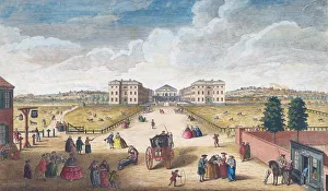 A view of the Foundling Hospital, London. After an engraving dated 1751, published by Robert Sayer A view of the Foundling Hospital, London. After an engraving dated 1751, published by Robert Sayer