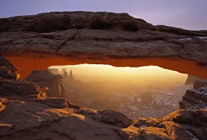 Washer Woman Arch Seen Through Mesa Arch, Canyonlands National Park, Island In The Sky District, Utah, Usa Washer Woman Arch Seen Through Mesa Arch, Canyonlands National Park, Island In The Sky District, Utah, Usa