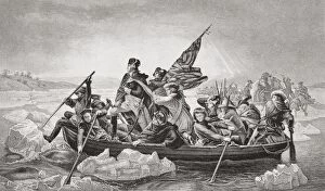Images Dated 16th May 2006: Washington Crossing The Delaware Near Trenton N. J. Christmas 1776. George Washington 1732-1799