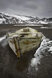 Water Boat Ruins And Artifacts Of A Norwegian Whaling Station Abandoned In 1931, Whalers Bay On Deception Island Water Boat Ruins And Artifacts Of A Norwegian Whaling Station Abandoned In 1931, Whalers Bay On Deception Island