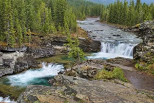 Waterfall In The Canadian Rocky Mountains; Kananaskis, Alberta, Canada Waterfall In The Canadian Rocky Mountains; Kananaskis, Alberta, Canada