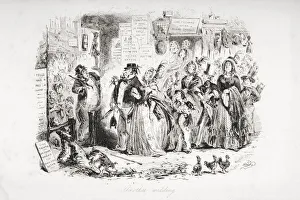 Another Wedding. Illustration From The Charles Dickens Novel Dombey And Son By H.K. Browne Known As Phiz Another Wedding. Illustration From The Charles Dickens Novel Dombey And Son By H.K. Browne Known As Phiz