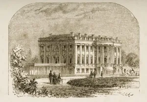 The White House Washington Dc In 1870S. From American Pictures Drawn With Pen And Pencil By Rev Samuel Manning Circa The White House Washington Dc In 1870S. From American Pictures Drawn With Pen And Pencil By Rev Samuel Manning Circa