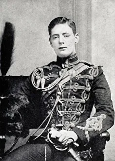 Winston S. Churchill 1874 To 1965 As Second Lieutenant In The 4Th Queen' Winston S. Churchill 1874 To 1965 As Second Lieutenant In The 4Th Queen'