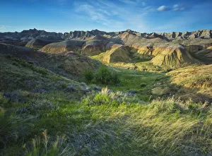 The yellow mountain region in badlands national park; south dakota united states of america The yellow mountain region in badlands national park; south dakota united states of america