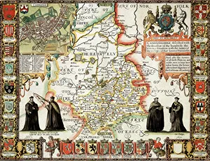 Cambridgeshire Historical John Speed 1610 Map Cambridgeshire Historical John Speed 1610 Map