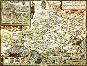 Dorset Historical Map Print 1610