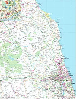 Northumberland County Road Map Print