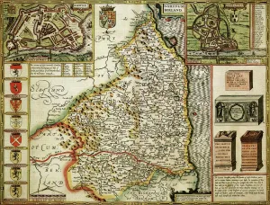 Northumberland Historical John Speed 1610 Map Northumberland Historical John Speed 1610 Map