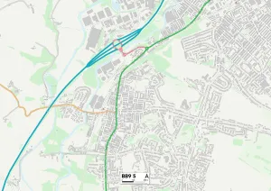 Pendle BB9 5 Print Map Sector