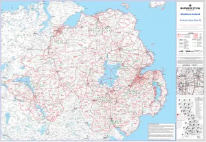 Northern Ireland Postcode Sector Map Print BT Area