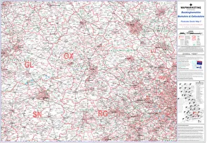 Images Dated 18th April 2020: Berkshire, Buckinghamshire and Oxfordshire Postcode Sector Print