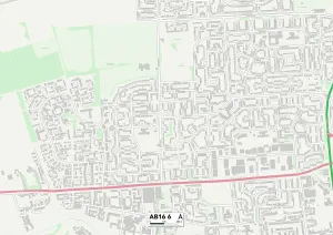 Aberdeen AB16 6 Postcode Sector Print Map