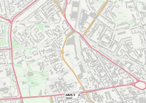 Aberdeen AB25 3 Postcode Sector Print Map
