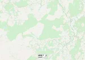 Moray AB38 7 Postcode Sector Print Map