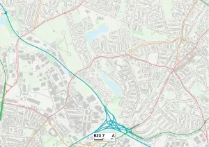 Birmingham Street Map Print B23 7 Area