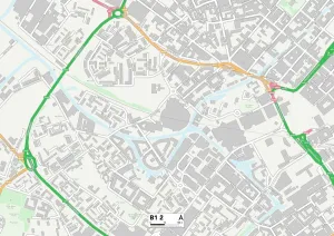 Birmingham B1 2 Print Map Sector