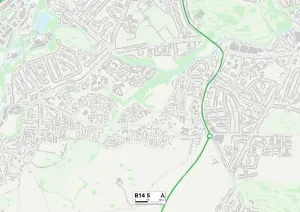 B - Birmingham Prints: Birmingham B14 5 Print Map Sector