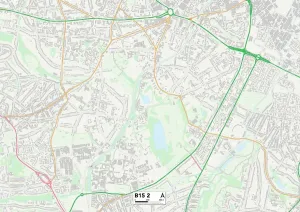 B - Birmingham Prints: Birmingham B15 2 Print Map Sector