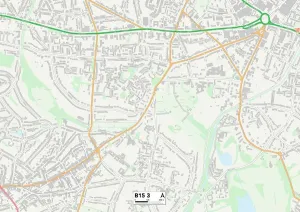 Birmingham B15 3 Postcode Sector Print Map