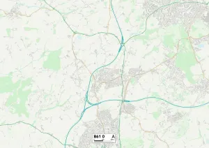Bromsgrove B61 0 Postcode Sector Print Map