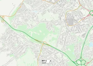 Redditch B97 4 Postcode Sector Print Map
