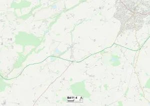 Mendip BA11 4 Postcode Sector Print