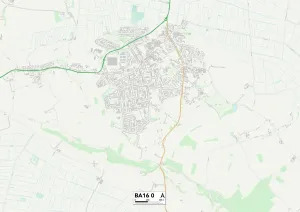 Mendip BA16 0 Postcode Sector Print Map