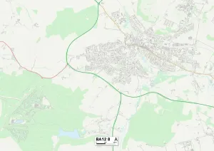 Wiltshire BA12 8 Print Map Sector