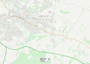 Wiltshire BA12 9 Print Map Sector