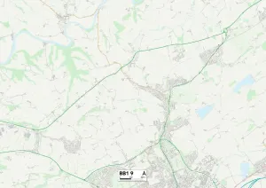 BB - Blackburn Prints: Blackburn with Darwen BB1 9 Print Map Sector