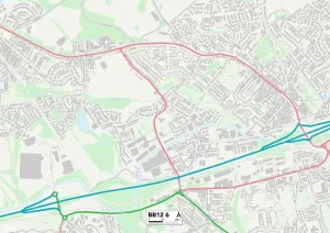 Burnley BB12 6 Print Map Sector