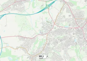 Hyndburn BB5 4 Postcode Sector Print Map