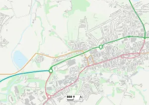 Pendle BB8 9 Print Map