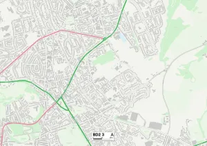 BD - Bradford Prints: Bradford BD2 3 Print Map Sector