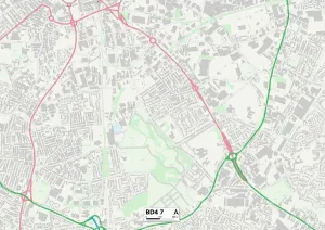 BD - Bradford Prints: Bradford BD4 7 Print Map Sector